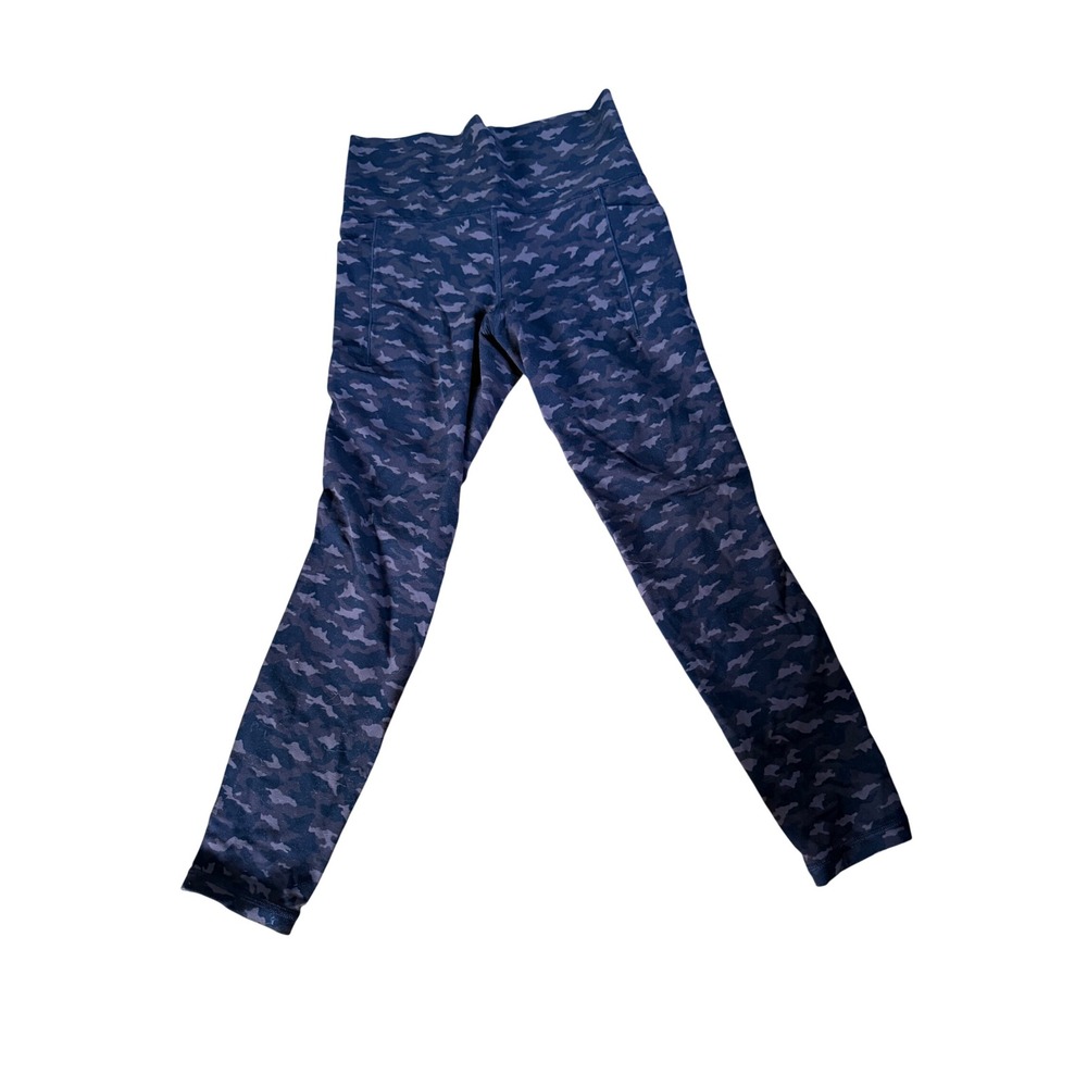 Athleta Salutation Stash Pocket II Camo 7/8 Tight Leggings Brown Black Small